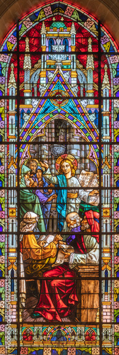 VALENCIA, SPAIN - FEBRUAR 17, 2022: The Twelve old Jesus in the Temple in neo...