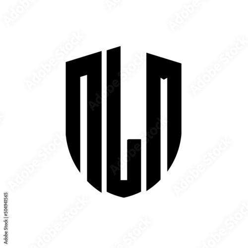 NLM letter logo design. NLM modern letter logo with black background. NLM creative  letter logo. simple and modern letter logo. vector logo modern alphabet font overlap style. Initial letters NLM  photo