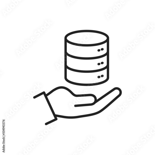 Protection database from dos attacks icon. High quality black vector illustration.