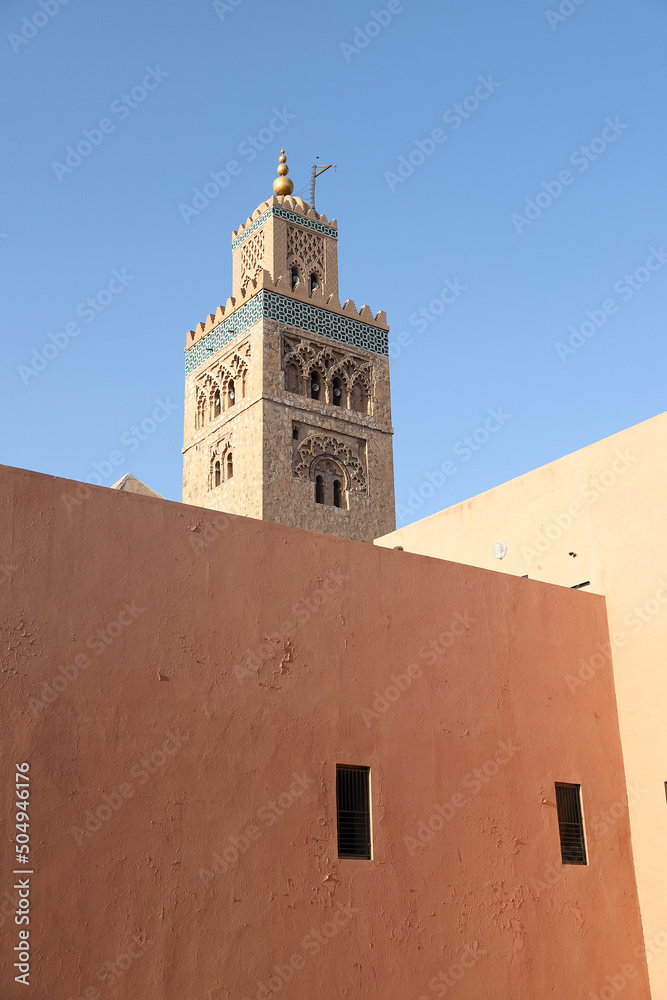 Fototapeta premium Kutubiyya Mosque in Marrakesh, Morocco
