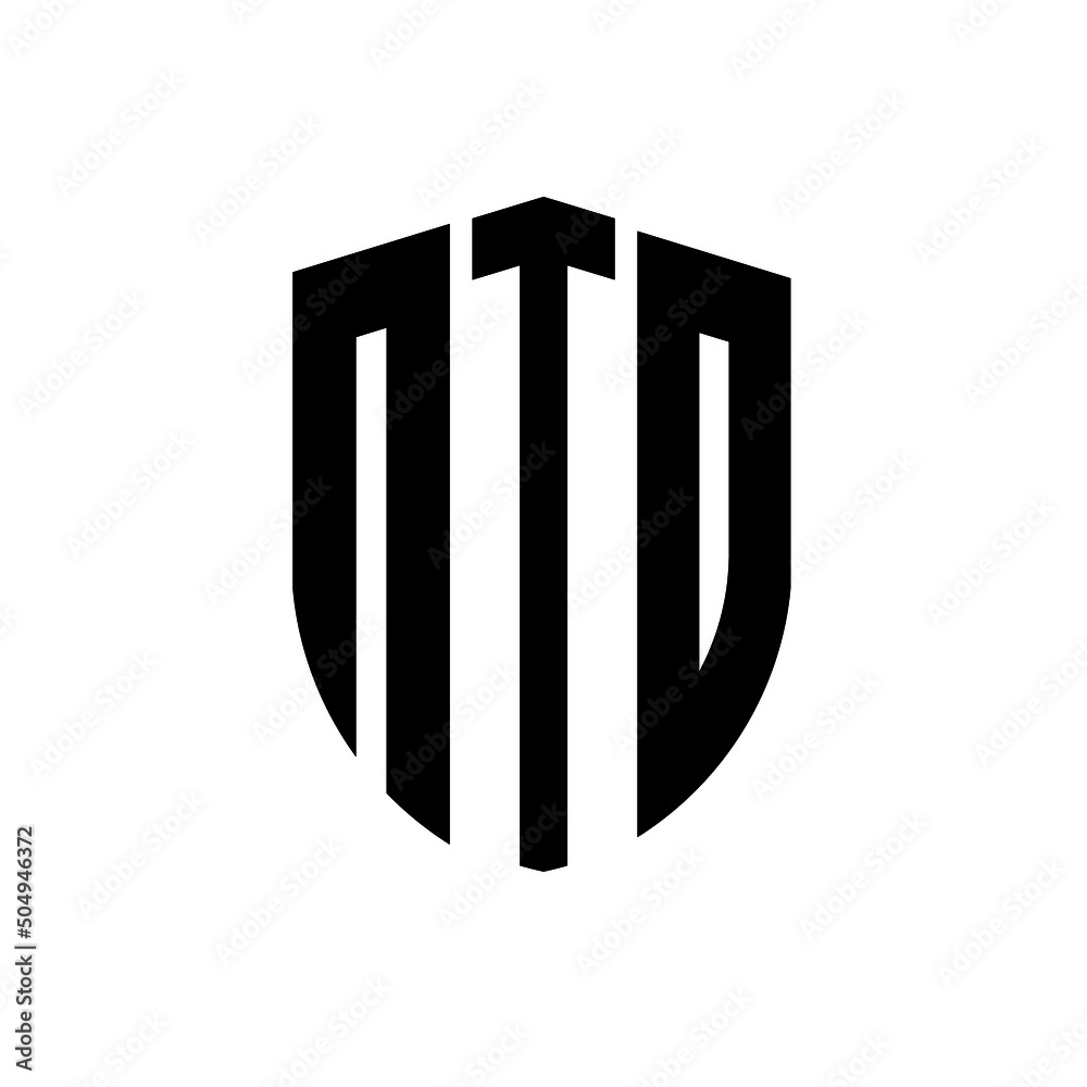 NTD Letter Logo Design NTD Modern Letter Logo With Black Background 