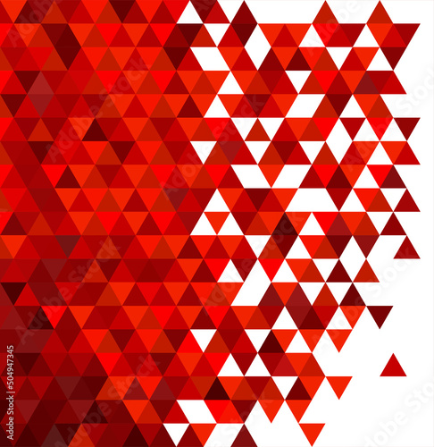 Abstract geometric background with red triangles. Geometric texture. Vector illustration. Eps 10 photo