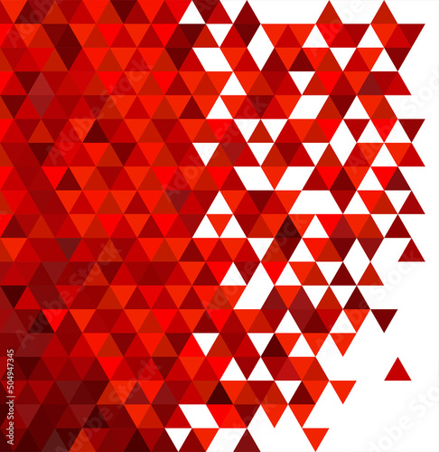 Abstract geometric background with red triangles. Geometric texture. Vector illustration. Eps 10