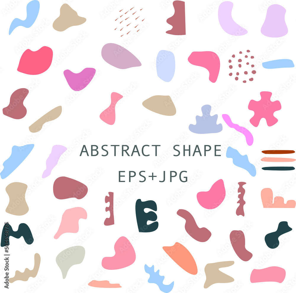 Hand drawn abstract shapes collection Vector Hand drawn abstract shapes collection Vector
