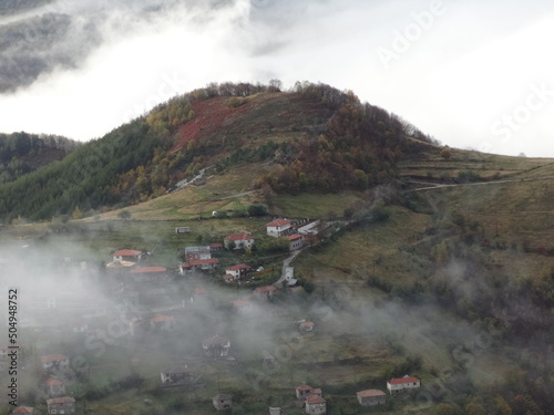 Village View from above of Rhodope Mountains, Bulgaria