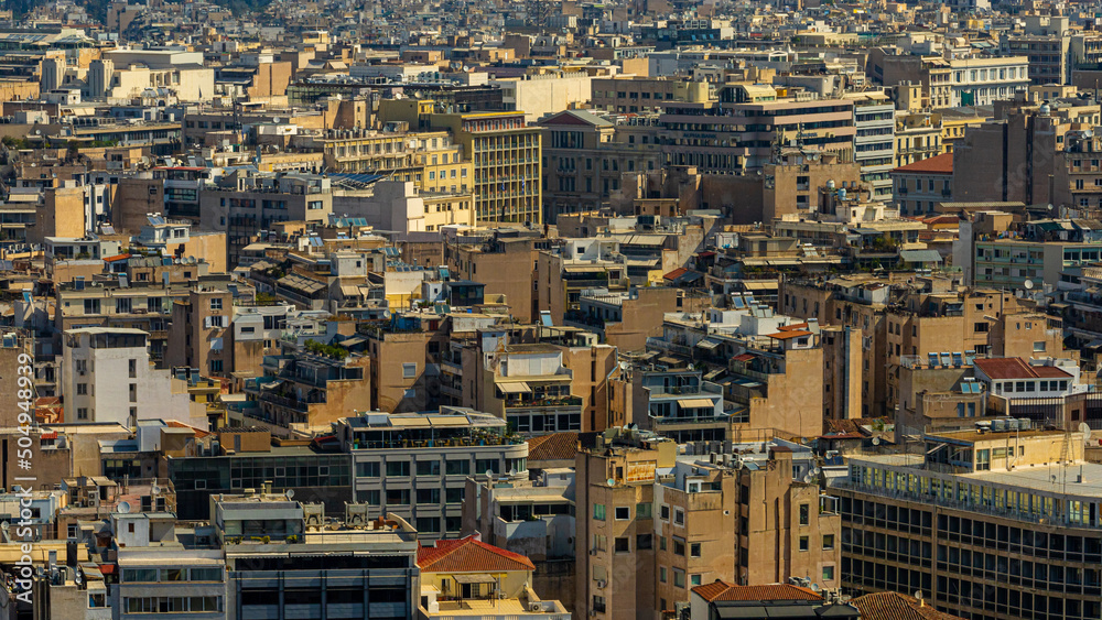 View over the roofs of Athens in Greece