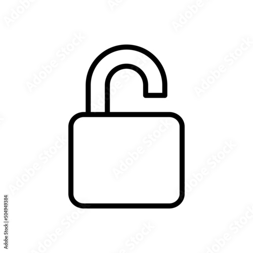 Unlock Icon Design Vector Illustrator