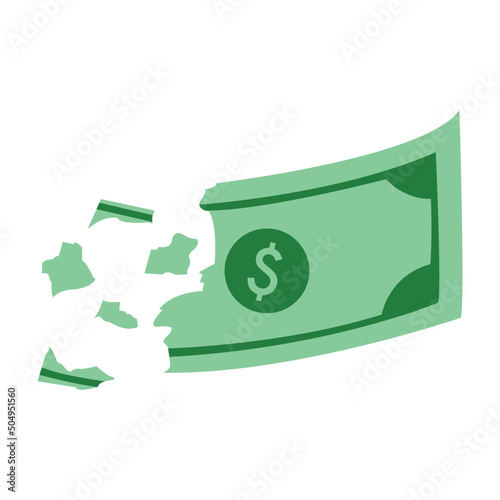 inflation problem green dollar waste money cash loss