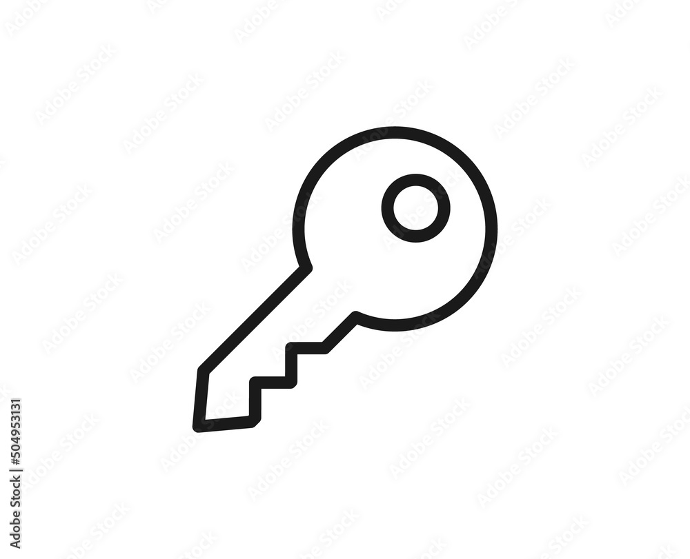 Single line icon of key High quality vector illustration for design, web sites, internet shops, online books etc. Editable stroke in trendy flat style isolated on white background Single line icon of key High quality vector illustration for design, web sites, internet shops, online books etc. Editable stroke in trendy flat style isolated on white background