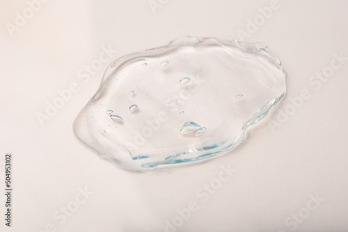 Top view of liquid cosmetics gel with bubbly texture.Good as cosmetic mockup. © Bidzilya