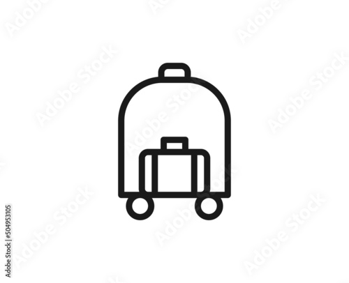 Constraction line icon on white background