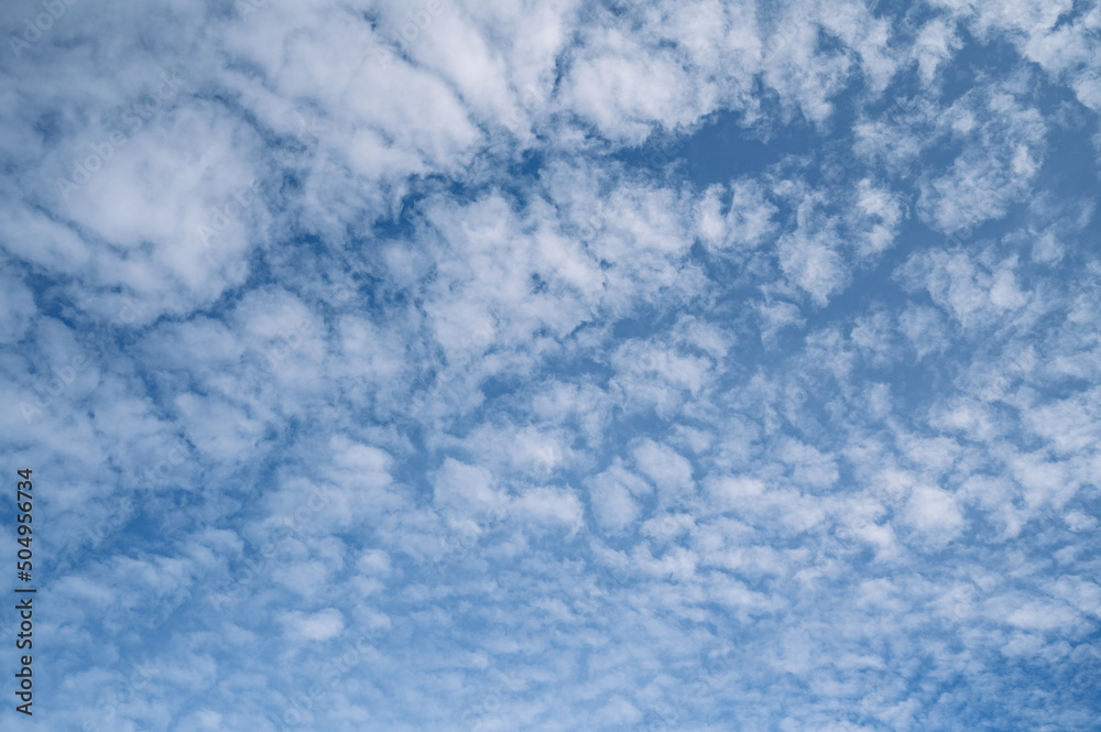 Blue sky background Small white clouds Blue sky background Small white clouds