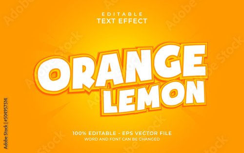 Orange Lemon Text Effect