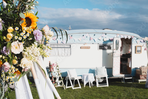 Wedding Photo Booth and outdoor setting
