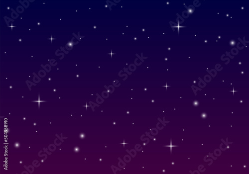 Galaxy background with shining stars. Night with nebula in the cosmos. Colorful space with stardust and milky way. Vector illustration.