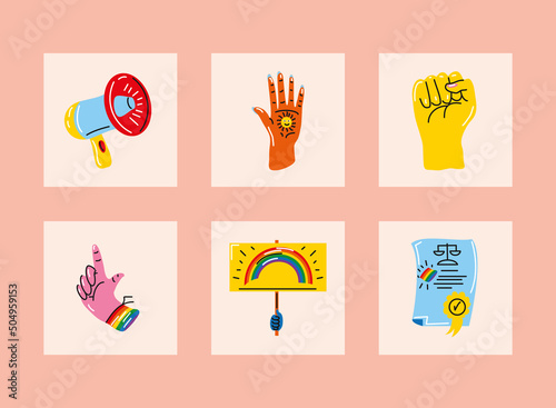 LGBT icons set