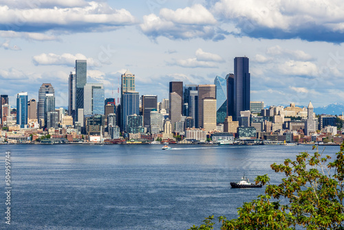 Waterfront And Seattle Skyline