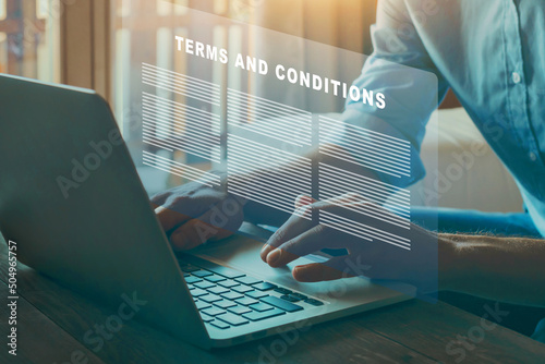 terms and conditions concept, read and accept photo