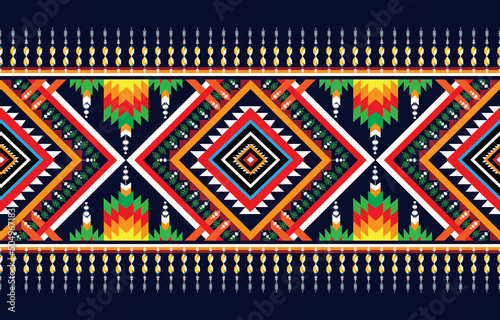 Ethnic abstract background. Seamless pattern in tribal, 
folk embroidery, and Mexican style. Aztec geometric art ornament print.
Design for carpet, wallpaper, clothing,
wrapping, fabric, cover, textil