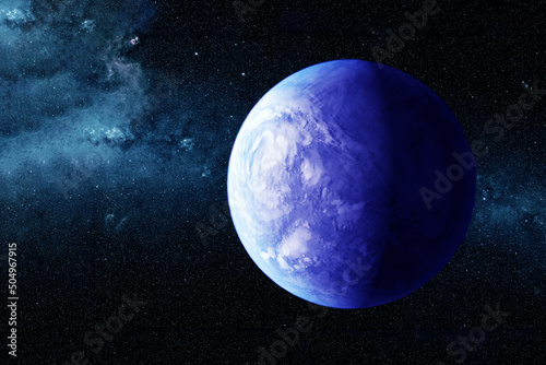 Fototapeta Naklejka Na Ścianę i Meble -  Exoplanet on the background of space. Elements of this image furnished by NASA