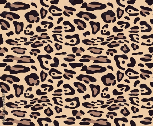 
Seamless leopard print trendy animal skin texture, modern fashion design, fabric. Disguise