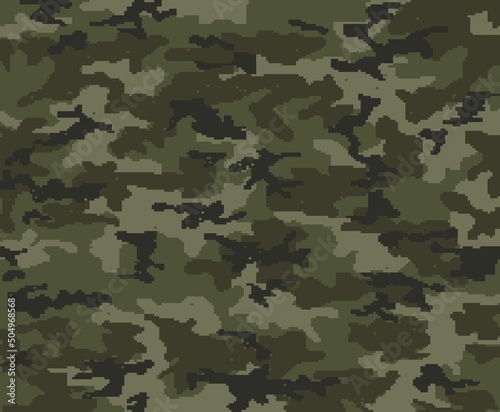 
Abstraction pixel pattern camouflage, digital gray background, military uniform.
