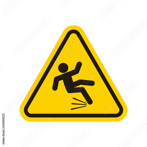 Slippery floor  vector icon illustration symbol