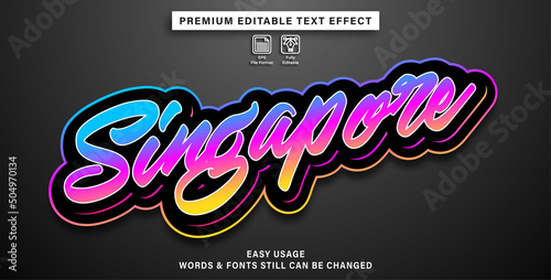 editable text effect singapore