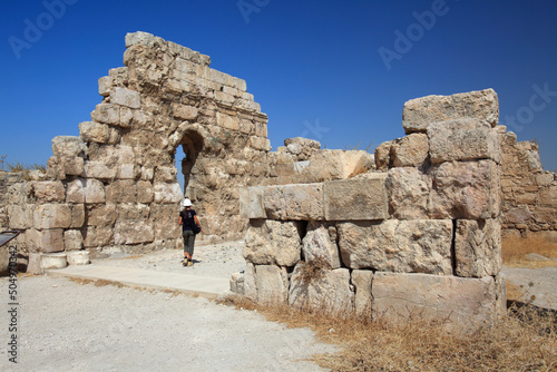 The ruins of the Umayyad palace at Amman Citadel, Jordan