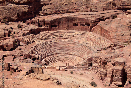 Nabataean theater, Petra, Jordan photo