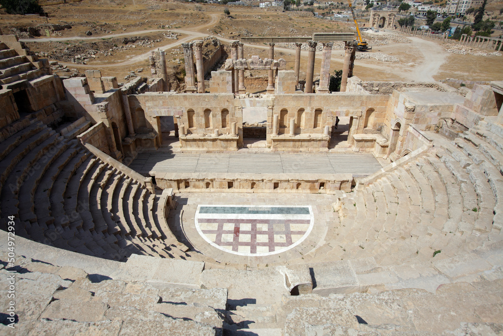 The Roman North Theater, Jerash Jordan