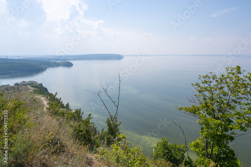 Coast of the Volga River near the town of Zhigulevsk. Zhiguli mountains. Samarskaya Luka.