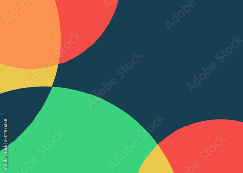 Random circle shape pattern background with trending colors.