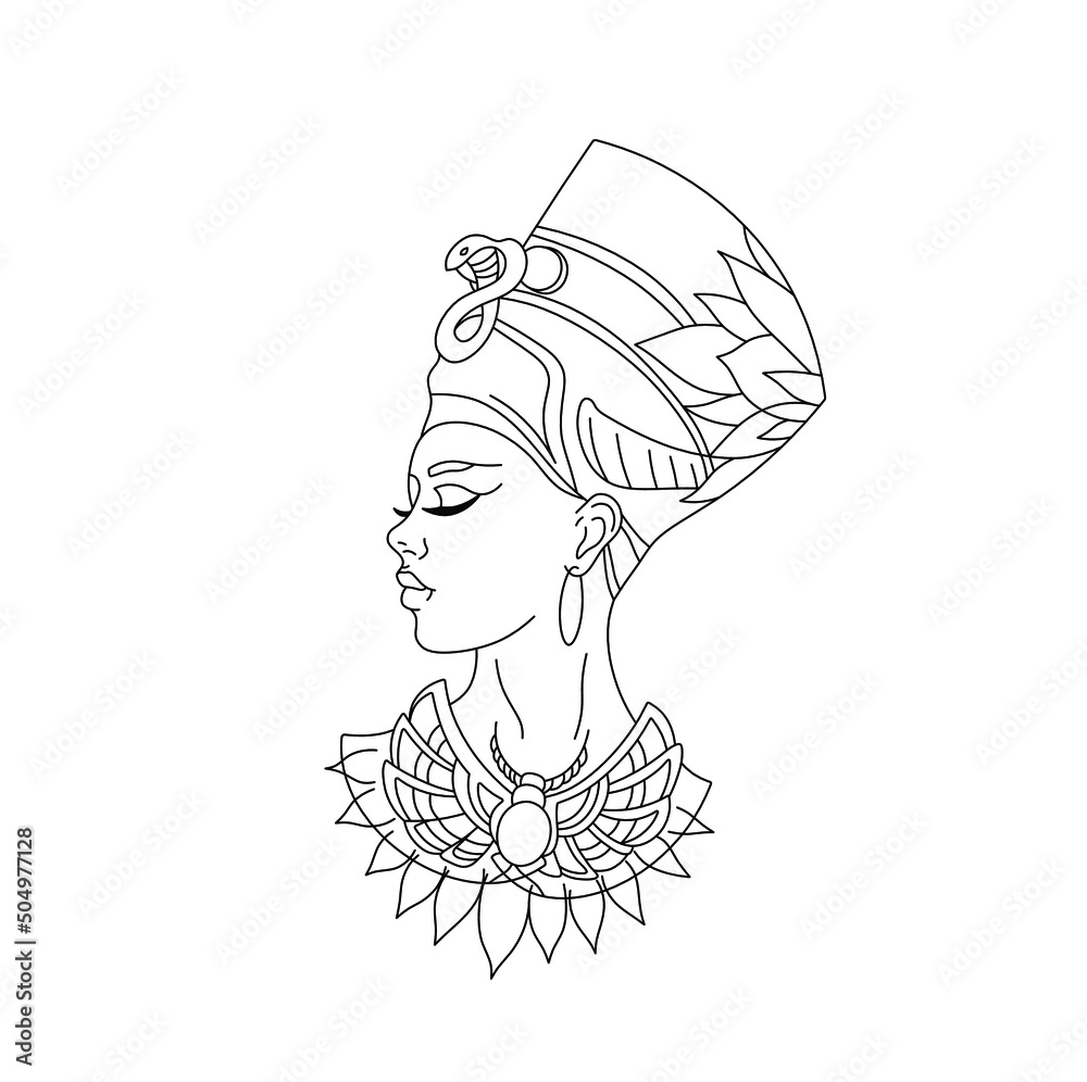 Perfil De Uma Menina Com Um Crânio Alongado No Estilo Egípcio. Sinal,  Silhueta. Vetor. Royalty Free SVG, Cliparts, Vetores, e Ilustrações Stock.  Image 138901994