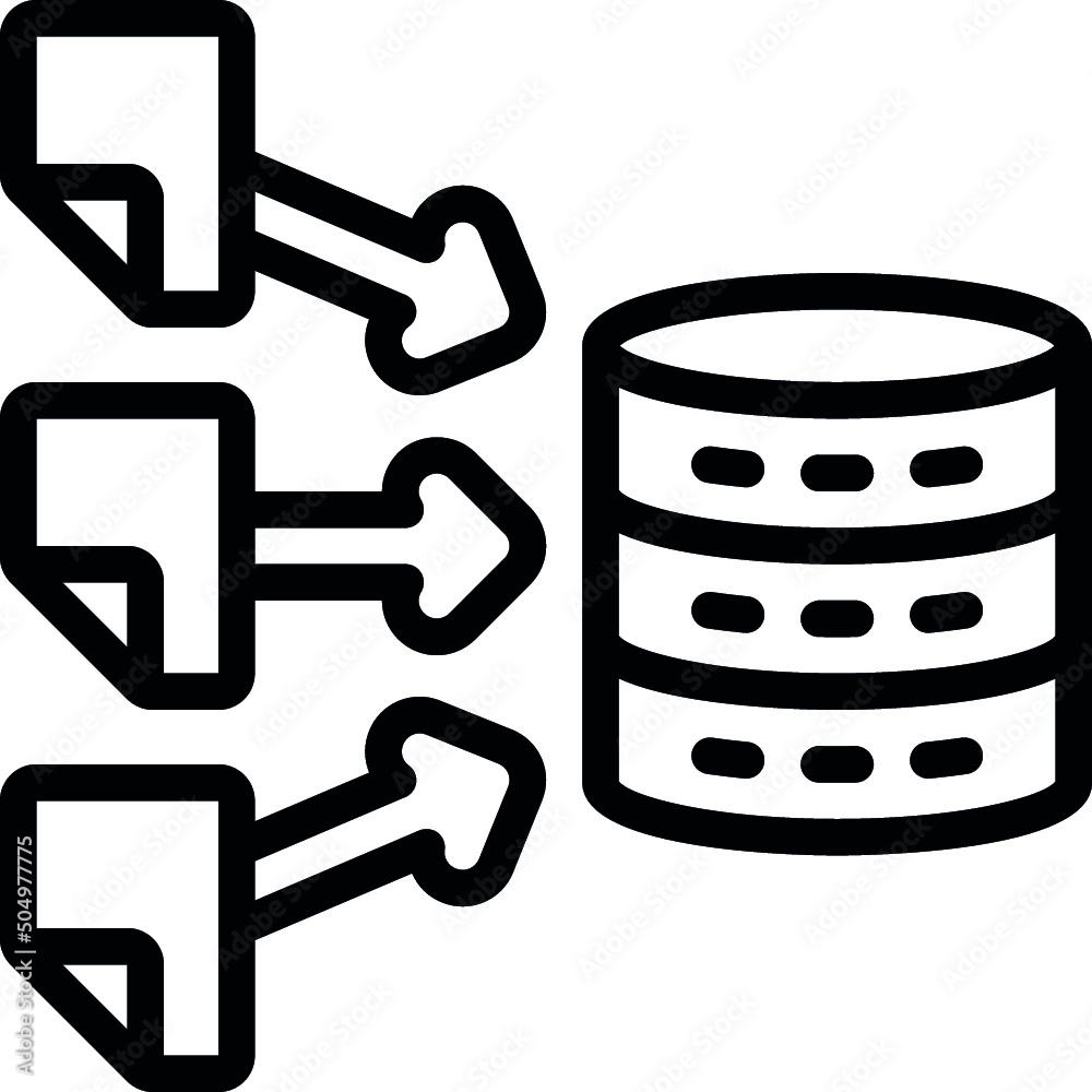 Data Collection Icon Stock Vector | Adobe Stock