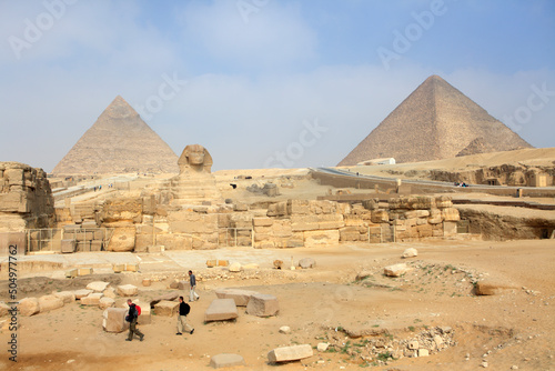 The Great Sphinx and Pyramids complex, Giza, Egypt