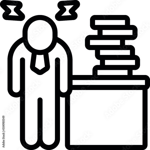 Overworked Person Icon
