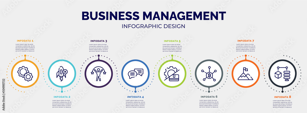 infographic for business management concept. vector infographic template with icons and 8 option or steps. included mobile payment, department, pathway, explanation, planing, bank rate, limit, infographic for business management concept. vector infographic template with icons and 8 option or steps. included mobile payment, department, pathway, explanation, planing, bank rate, limit,
