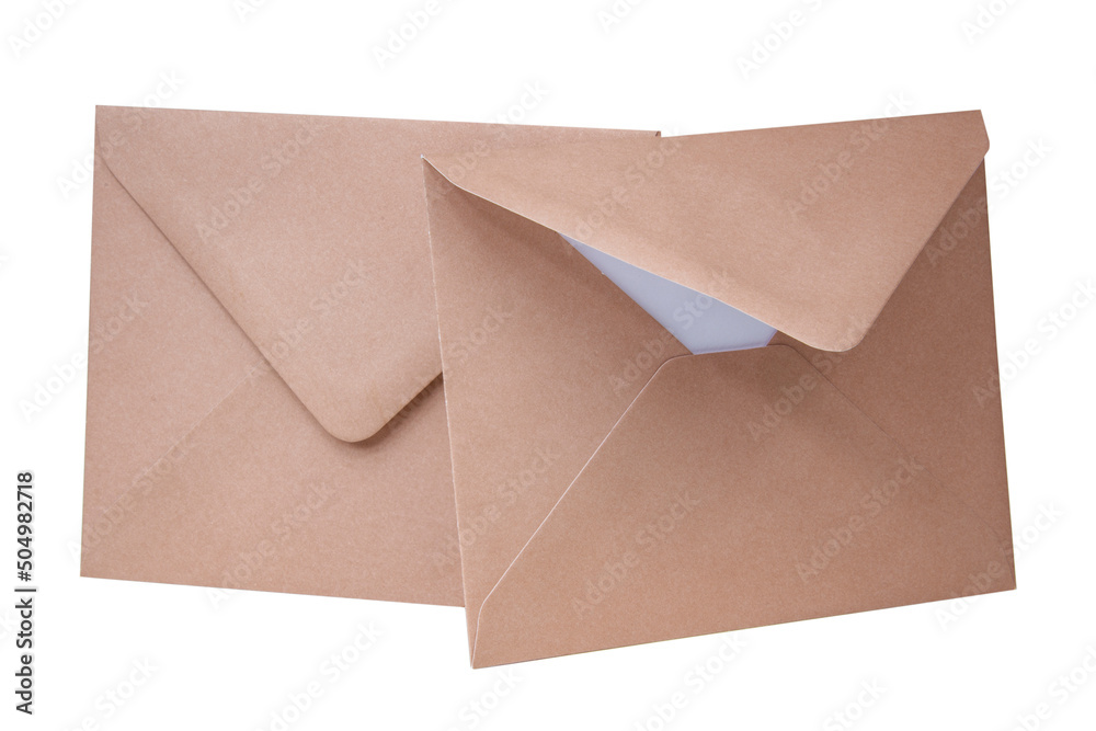 Craft brown envelope isolated on the white background Craft brown envelope isolated on the white background