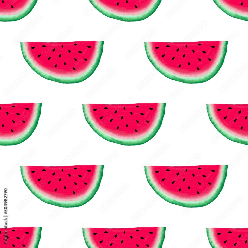 Summer fruit seamless watermelon pattern for fabrics and packaging and gifts and linens and kids and wrapping paper Summer fruit seamless watermelon pattern for fabrics and packaging and gifts and linens and kids and wrapping paper
