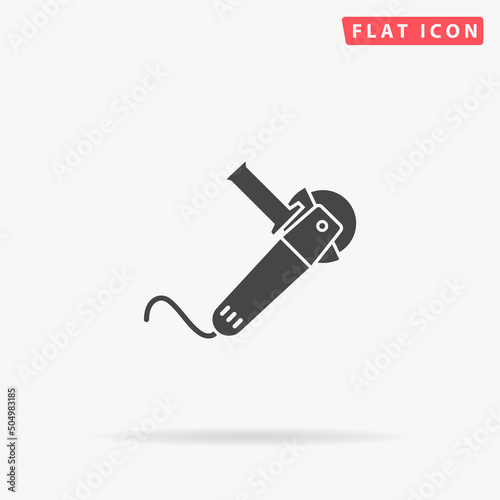 Angle grinder flat vector icon