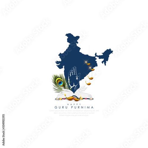 vector illustration of Guru purnima.
