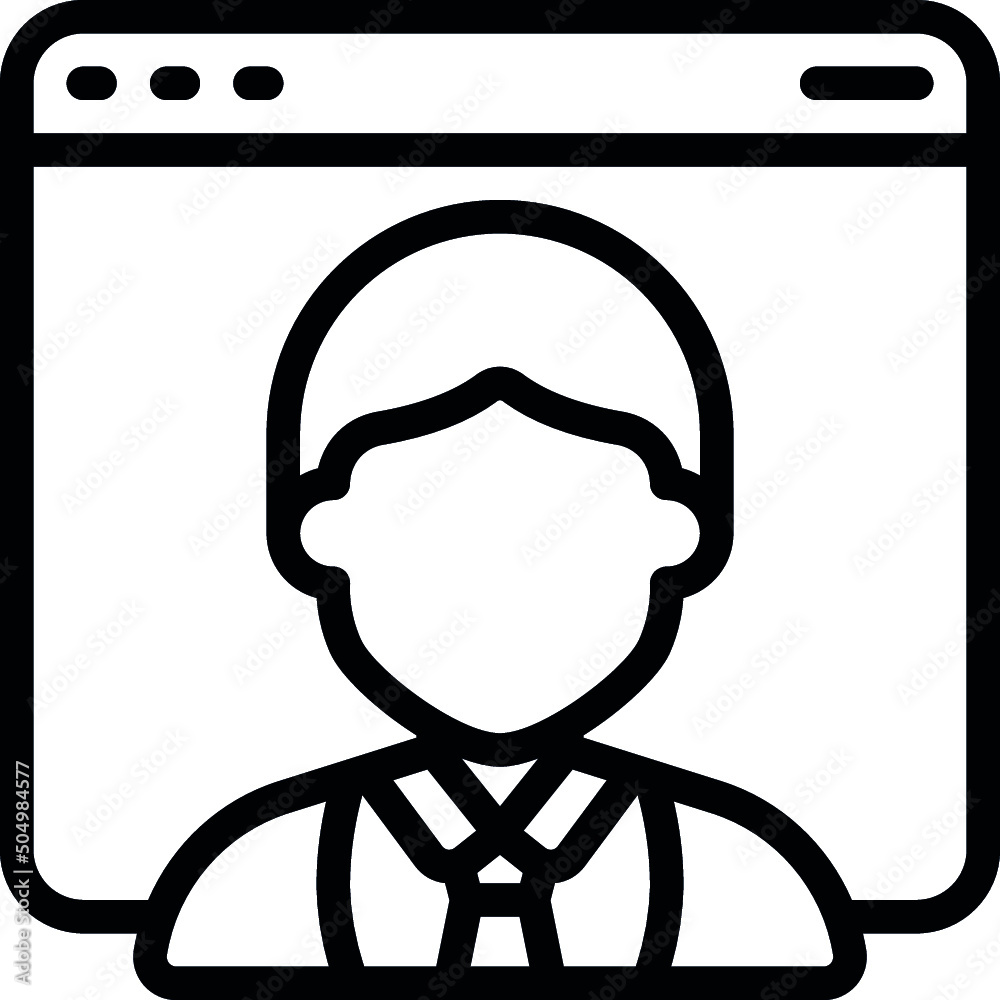 Businessman Website Icon Businessman Website Icon