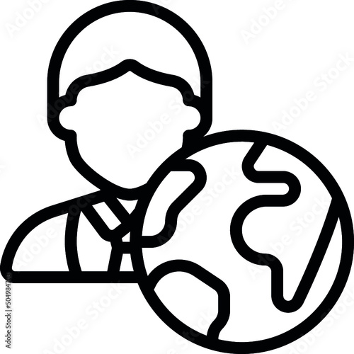 Global Business Man Icon