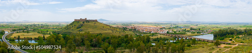 Panoramic view of Medellin in Badajoz, Extremadura, Spain. photo