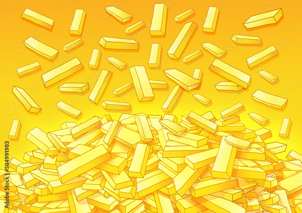 gold bar and gold heap isolated on gold background. Illustration paint
gold bar and gold heap isolated on gold background. Illustration paint
