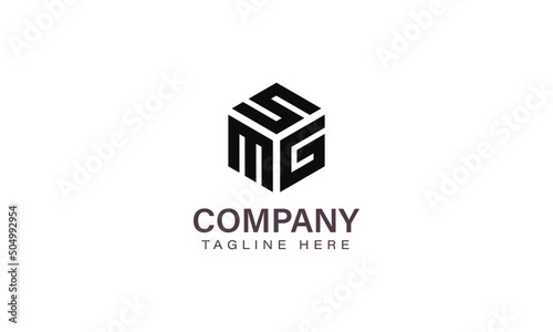 Letter SMG Logo, Three Letter Logo, Alphabet S M G Hexagon Shape Vector Icon Template photo