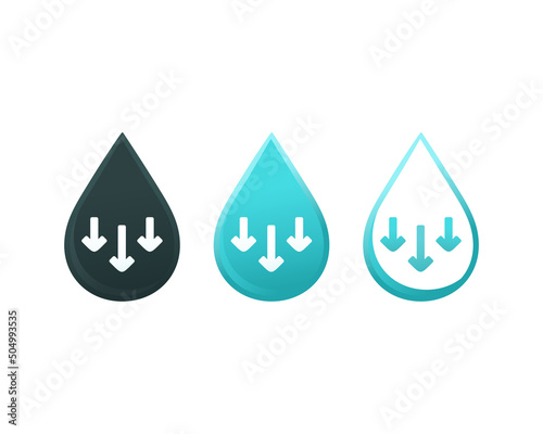 Low water symbol. Vector illustration