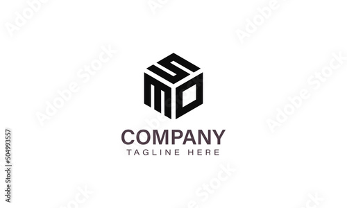 Letter SMO Logo, Three Letter Logo, Alphabet S M O Hexagon Shape Vector Icon Template