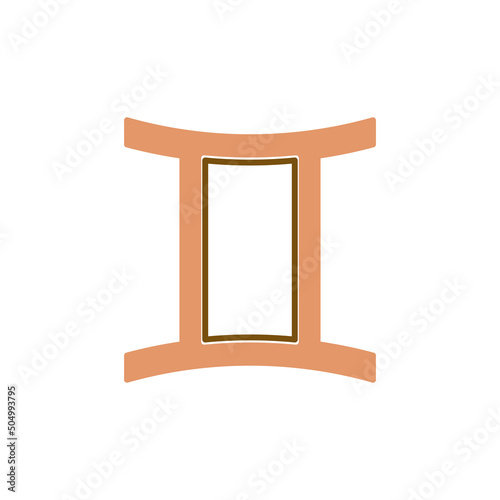 Gemini sign icon isolated on white background. Zodiac symbol modern, simple, vector, icon for website design, mobile app, ui. Vector Illustration
